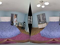 Rebecca Vanguard rides cowgirl and missionary in college hardcore pov