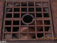 Gagged and bounded babe endures choking punishment in intense session