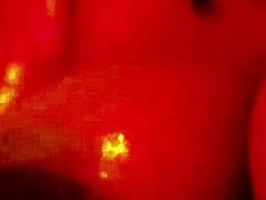 Gaia Monroe bathes alone in shower with big tits and ebony curves.