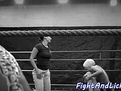 European Babes Engage In Oral Play After A Wrestling Match