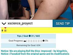 Una perrita venezolana in gangbang blowjob