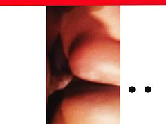 Npleasures, showing off her new ass tattoo while bent over!