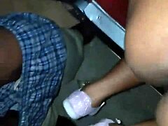 milf sucking dick outside