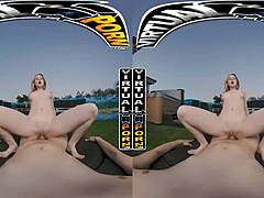 Virtual porn with dripping wet sex and ripped clothes featuring Kimberly Snow