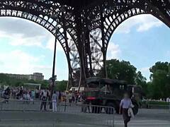 a cute girl gets fucked by 2 guys at a famous alley