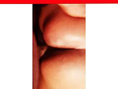 Npleasures, showing off her new ass tattoo while bent over!