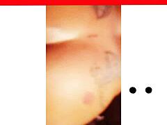 Npleasures, showing off her new ass tattoo while bent over!