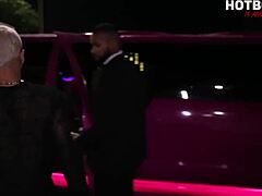 Boys celebrate in limo