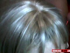 porsche wells gets facialized in blowbang bukkake orgy. 😜🍆