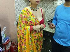 Blackmailing And Fucking Ex Gf Now Bhabhi In Kitchen Saree Off For Ass Banging!