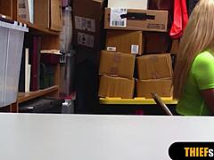 Blonde Thief Teen Chick Gets Rough Fucked From Behind