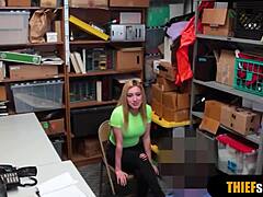 Blonde Thief Teen Chick Gets Rough Fucked From Behind