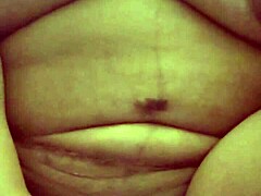 rea's masked play with dildo, teasing her shaved pussy and big tits