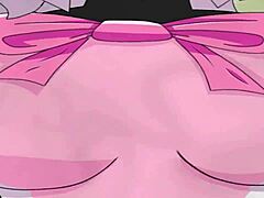 mangle's big boobs in hentai animation