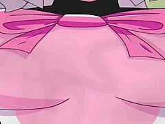 mangle's big boobs in hentai animation