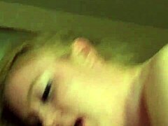 white teen girl sucking cock in casual setting