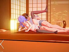 애니 헨타이 게임, 록시와 다양한 포지션 섹시 섹스와 블로우잡 준비됐어?