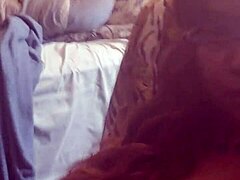 rea's masked play with dildo, teasing her shaved pussy and big tits