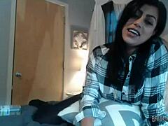 briana lee does a solo masturbation show on webcam with natural tits