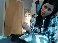 briana lee does a solo masturbation show on webcam with natural tits