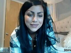 briana lee does a solo masturbation show on webcam with natural tits