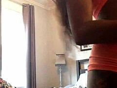 Ebony Shows Fat Cameltoe Then Twerks Seductively