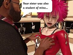 the lesson with monster cock blowjob and facial