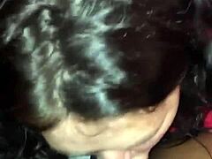 white girl in a sucking scene