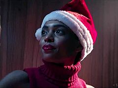 slender brazilian babe luna c masturbates with fingering during christmas 😍