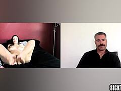 Nasty guy masturbates lonely busty Latina Keisha Grey's pussy in taboo solo session