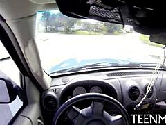 Young 18+ couple Ava Taylor starts with blowjob then hardcore pussy fucking for cash.