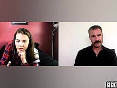 Nasty guy masturbates lonely busty Latina Keisha Grey's pussy in taboo solo session