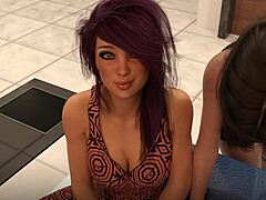 Did Jamie and Shauna just kiss in this homemade cartoon with big tits and ass?