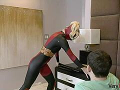 Superhero Step Sister Fucked In Cosplay Costume Riding
