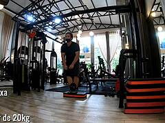 Flexible workout in panties and thong leads to hardcore action