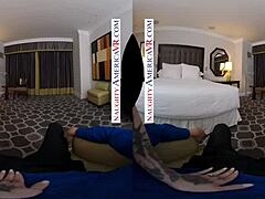 Joanna Angel from Naughty America says, 'I'm all yours to fuck. Want to lick my balls and tits?'