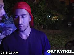 Gay patrol spanks black ass