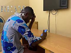 Teen gets distracted during sex