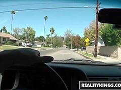 blonde milf kierstin koyote kisses cock in street blowjob scene