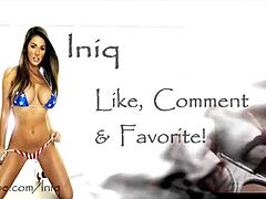 European babe performs a graceful striptease in the room