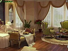 Maid strips in fashion business game