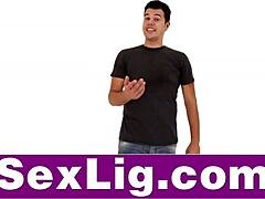 The young teen 18+ gets a facial after licking.