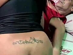 Giving Blowjob To Old Big Cock In Liquid Lunch Scene