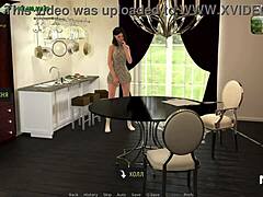 Maid strips in fashion business game