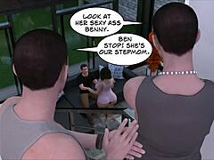 Hablando de esta madura tetona en un cómic 3d que engaña