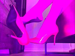 i love paulette lerouge's stilettos danglin' in stockings, so sexy