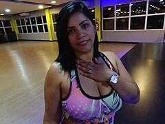 Outdoor Public Blowjob and Doggystyle Fucking with Natural Tits Babe Using Monster Cock in Fetish Scene