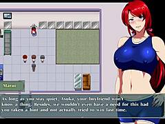 The redhead does anal hidden with a man, cheating on her boyfriend.