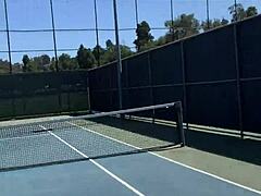 Abbie Maley's public tennis match