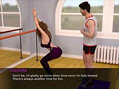 Getting it on with a sexy redhead in the gym.